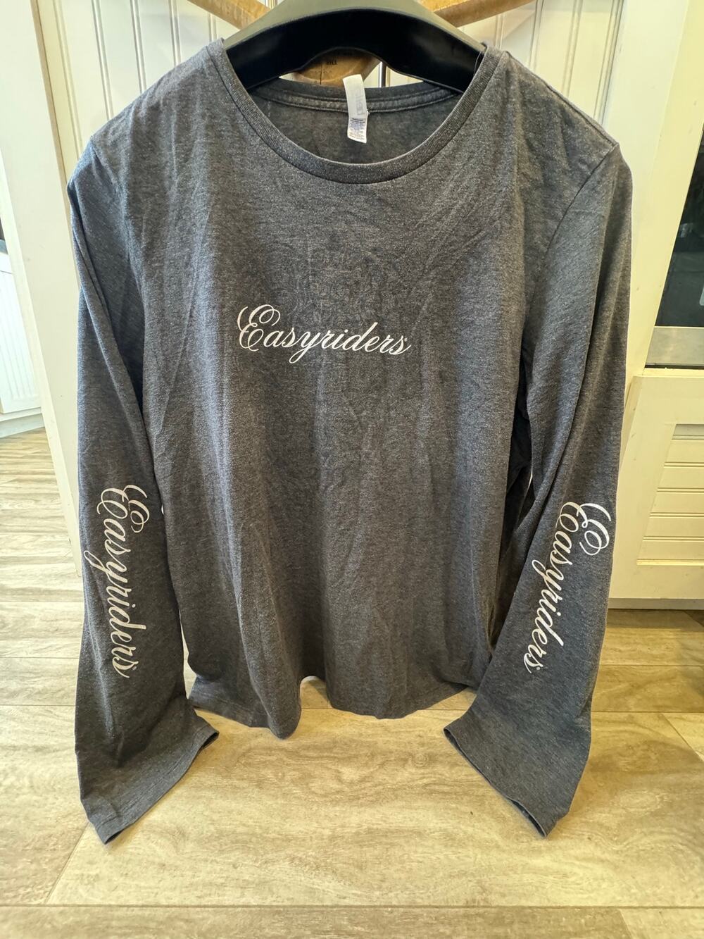 Long Sleeve Tee XXL Cotton Blend Bella + Canvas Gray Easyriders